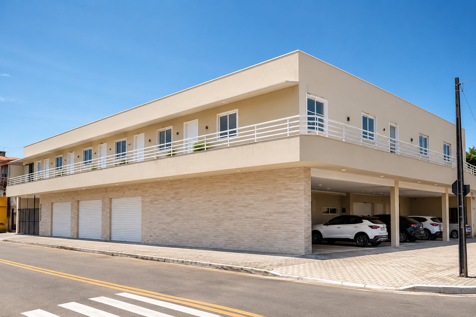 Fachada do prédio comercial e residencial da JP na Av. Carneiro de Mendonça, Jóquei Clube, Fortaleza